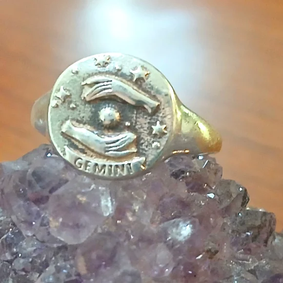 TRADE/ SPELL 'GEMINI STARGAZER' sterling silver ring - Picture 1 of 5